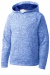 Sport-Tek Youth PosiCharge Electric Heather Fleece Hooded Pullover. YST225 True Royal Electric