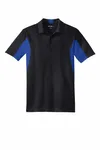 Sport-Tek Tall Side Blocked Micropique Sport-Wick Polo. TST655 Black/ True Royal
