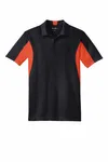 Sport-Tek Tall Side Blocked Micropique Sport-Wick Polo. TST655 Black/ Deep Orange