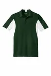 Sport-Tek Tall Side Blocked Micropique Sport-Wick Polo. TST655 Forest Green/ White