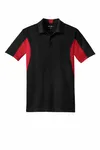 Sport-Tek Tall Side Blocked Micropique Sport-Wick Polo. TST655 Black/ True Red