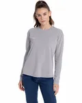 T-shirt à manches longues décontracté pour dames gris anthracite
