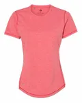 T-shirt sport pour femmes Rouge puissant chiné