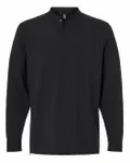 Henley Long Sleeve T-Shirt BLACK