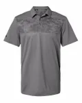 Camo Chest Print Polo Grey Three