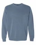 Sweatshirt teint dans la masse Jean bleu