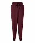 Women's Silex Knit-Waist Scrub Joggers Burgundy