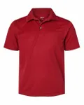 Youth Saratoga Performance Mini Mesh Polo RED