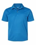 Youth Saratoga Performance Mini Mesh Polo Turquoise
