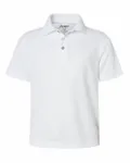 Youth Saratoga Performance Mini Mesh Polo WHITE