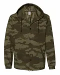 Coupe-vent à capuche résistant à l'eau Camouflage forestier