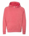 Youth Lightweight Special Blend Raglan Hooded Sweatshirt Pomegranate
