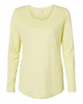 T-shirt à manches longues Islander Performance pour femmes Jaune pâle