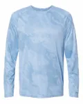 Cabo Camo Performance Long Sleeve T-Shirt Blue Mist
