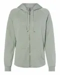 Sweatshirt à capuche zippé California Wave Wash pour femme Sage