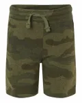 Toddler Lightweight Special Blend Fleece Shorts Forest Camo Heather