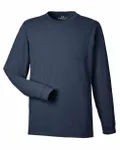T-Shirt unisexe à manches longues avec poche Blazer bleu / Casquette blanche