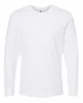 T-Shirt unisexe à manches longues en coton de qualité supérieure BLANC