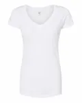 Women's Poly-Rich V-Neck T-Shirt WHITE