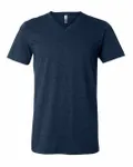 Bella + Canvas Unisex CVC Jersey V-Neck T-Shirt Heather Navy