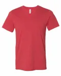 Bella + Canvas Unisex CVC Jersey V-Neck T-Shirt Heather Red