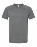 Bella + Canvas - T-shirt raglan CVC chiné pour hommes Gris foncé