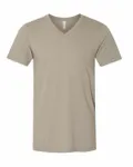 Bella + Canvas Unisex CVC Jersey V-Neck T-Shirt Heather Stone