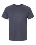 Bella + Canvas - T-shirt raglan CVC chiné pour hommes Bleu marine