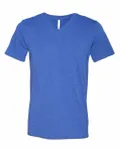 Bella + Canvas Unisex CVC Jersey V-Neck T-Shirt Heather True Royal