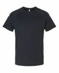 Bella + Canvas - T-shirt raglan CVC chiné pour hommes Mélange noir solide