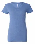 Bella + Canvas - T-shirt à manches courtes en Triblend pour dames Triblend bleu
