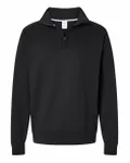 Unisex Powerblend Quarter-Zip Pullover BLACK