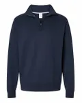 Unisex Powerblend Quarter-Zip Pullover Navy