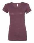 Bella + Canvas - T-shirt à manches courtes en Triblend pour dames Marron Triblend