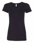 Bella + Canvas - T-shirt à manches courtes en Triblend pour dames Triblend noir solide