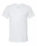 Bella + Canvas Unisex CVC Jersey V-Neck T-Shirt Solid White Blend
