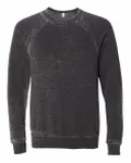 Bella + Canvas Unisex Sponge Fleece Crewneck Sweatshirt Grey Acid Wash