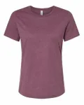 Bella + Canvas - t-shirt à manches courtes pour dames - Relaxed Heather CVC Heather Maroon