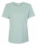 Bella + Canvas - t-shirt à manches courtes pour dames - Relaxed Heather CVC Heather Prism Dusty Blue