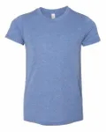 Bella + Canvas - T-shirt à manches courtes en Triblend pour les jeunes Triblend bleu