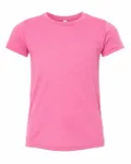 Bella + Canvas - T-shirt à manches courtes en Triblend pour les jeunes Charité Rose Triblend
