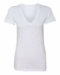 Bella + Canvas Ladies' Jersey Short-Sleeve Deep V-Neck T-Shirt Ash