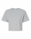 American Apparel - T-shirt boxy en jersey fin pour dames Gris chiné