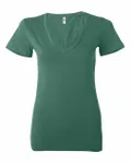 Bella + Canvas Ladies' Jersey Short-Sleeve Deep V-Neck T-Shirt Kelly