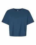American Apparel - T-shirt boxy en jersey fin pour dames Bleu de mer