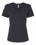 Bella + Canvas - t-shirt à col en V en jersey décontracté pour dames Gris foncé
