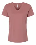 Bella + Canvas - t-shirt à col en V en jersey décontracté pour dames Mauve