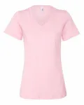 Bella + Canvas - t-shirt à col en V en jersey décontracté pour dames Rose