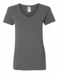 Gildan Ladies' Heavy Cotton V-Neck T-Shirt Charcoal
