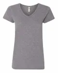 Gildan Ladies' Heavy Cotton V-Neck T-Shirt Graphite Heather